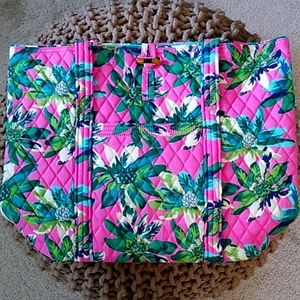 NWT Vera Bradley Vera Tote Tropical Paradise Pink Palm Trees🌴